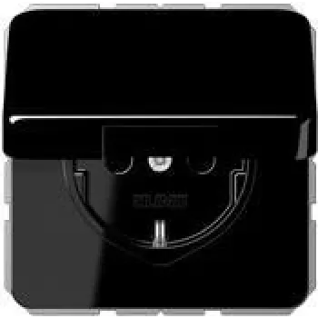 JUNG CD 1520 BFKL SW Gniazdko Typ F Czarne (CD1520BFKLSW)