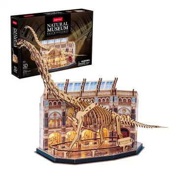 3D LED Puzzle Dante CubicFun NatMus Brachiosaurus 05447 – edukacyjny model do składania z podświetleniem LED