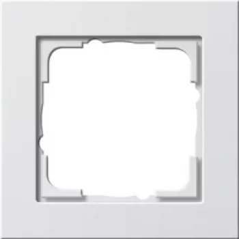 Płyta ścienna GIRA E2 Biała — termoplastyczna, bezśrubowa, 80,8×80,8×9,3 mm