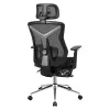 Fotel obrotowy mark adler MA-EXPERT 5.7 — ergonomiczny siatkowy fotel biurowy, regulowana wysokość, zagłówek, podłokietniki, podnóżek, czarny