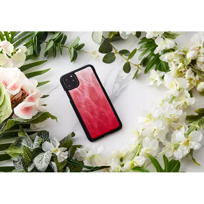Etui na smartfona iKins do iPhone 11 Pro Max — różowe jezioro z czarnym wykończeniem