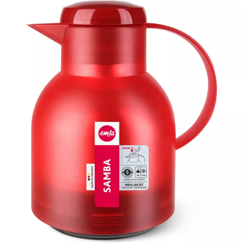 EMSA 504232 karafka/dzbanek/butelka Czerwony, Półprzezroczysty
