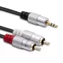 Kabel audio Qoltec 52340 2m 2xRCA 3.5mm Czarny