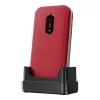 Doro Leva E22 Feature Phone z klapką, 2,8 cala (7,11 cm) Wyświetlacz, Single SIM, 0,3 MP kamera, 1150 mAh, 127,8 g, Czerwony/Biały