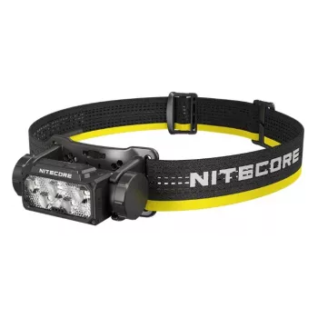 Latarka czołowa Nitecore HC60 UHE z baterią 4000 mAh, 6 diodami LED, wodoodporna, wstrząsoodporna, czarno-żółta