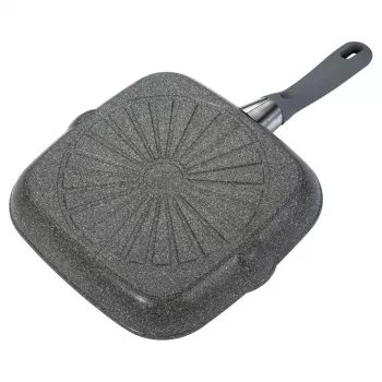 Patelnia grillowa BALLARINI 75002-941-0 kwadratowa szara 28 cm