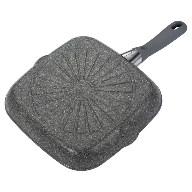 Patelnia grillowa BALLARINI 75002-941-0 kwadratowa szara 28 cm