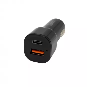 Ładowarka samochodowa SBOX CC-038 38W Czarna — dwuportowy zasilacz USB do pojazdu