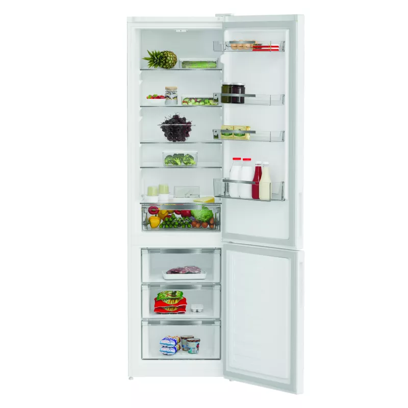 Lodówka INDESIT | INKS 1401 W4E | Klasa efektywności energetycznej E | Wolnostojąca | Combi | Wysokość 202,5 cm | Pojemność netto chłodziarki 266 L | Pojemność netto zamrażarki 120 L | 38 dB | Biała