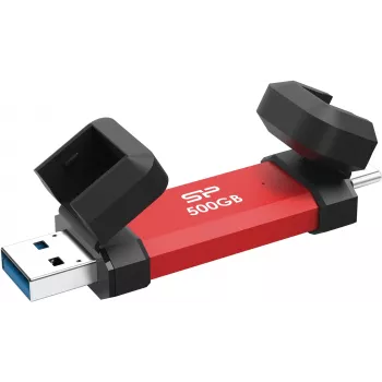 Przenośny dysk SSD Silicon Power DS72 500 GB, USB-C/USB-A 3.2 Gen 2