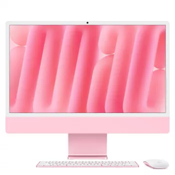 iMac 24 Retina 4.5k Display M4, różowy, M4 (8-CPU/8-GPU), 16GB, 256GB, niemiecki, brak Gigabit Ethernet, Magic mysz, MWUG3D/A