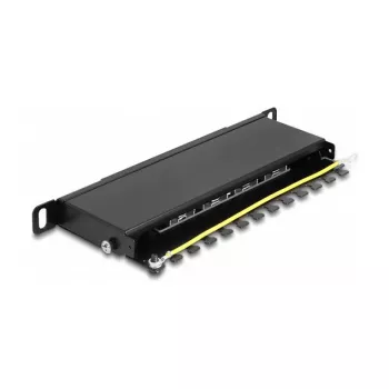 DeLOCK Patch Panel 10 cali 8 portów Kat.6A 0.5U czarny