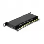 DeLOCK Patch Panel 10 cali 8 portów Kat.6A 0.5U czarny