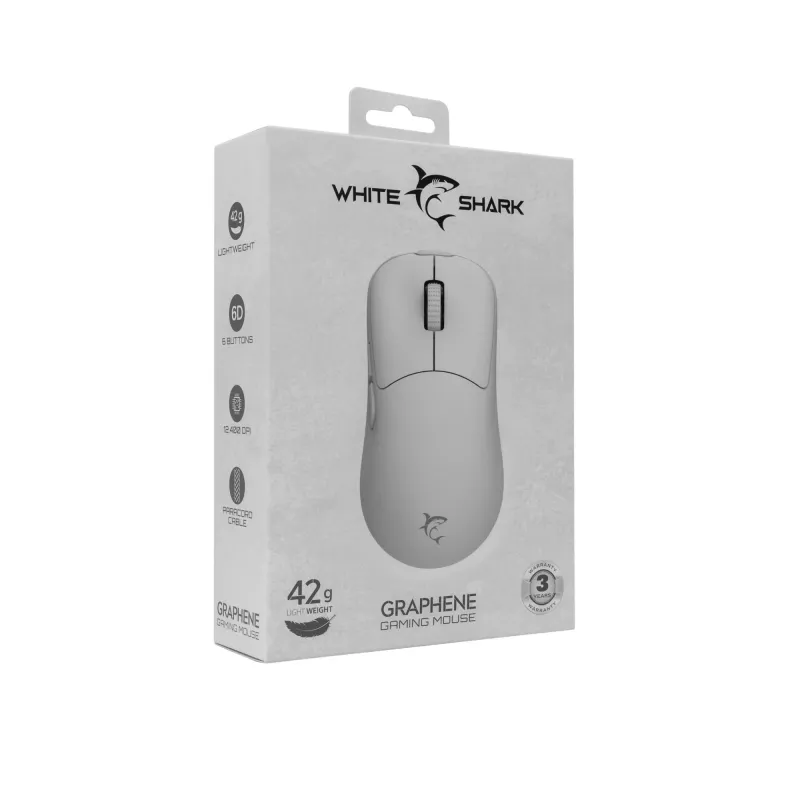 Mysz White Shark GM-5014 Graphene biały USB