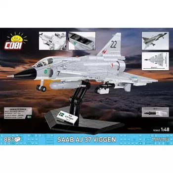 Zestaw konstrukcyjny Cobi Blocks Saab AJ 37 Viggen 881 elementów
