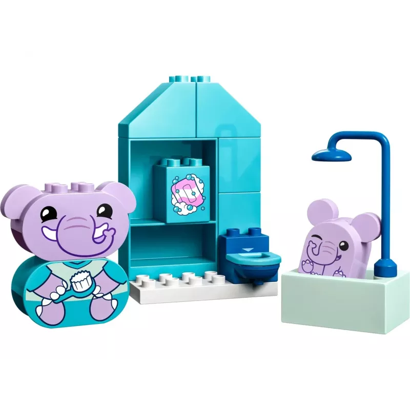 LEGO DUPLO Zestaw Kąpielowy 10413 — zestaw do zabawy w kąpieli dla małych dzieci, 15 elementów, zalecany wiek 1.5+