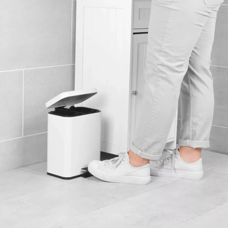Kosz na śmieci Beldray LA035235WHTFEU7 dwukomorowy 5 l biały
