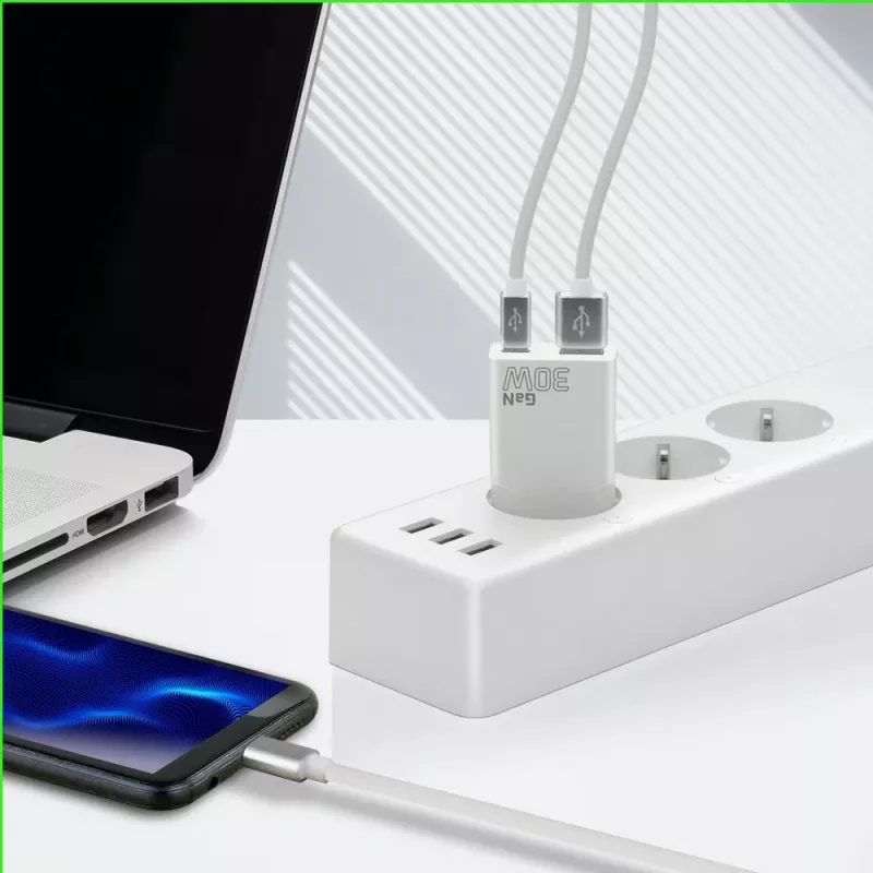 Uniwersalna ładowarka sieciowa USB everActive SC-380Q Super cienki QC 3.0 — Quick Charge 3.0, kompaktowa konstrukcja