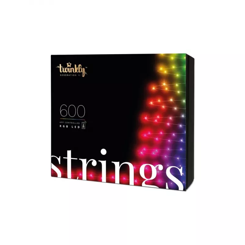 TWINKLY Strings 600 (TWS600STP-BEU) Inteligentne lampki choinkowe 600 LED RGB 48 m