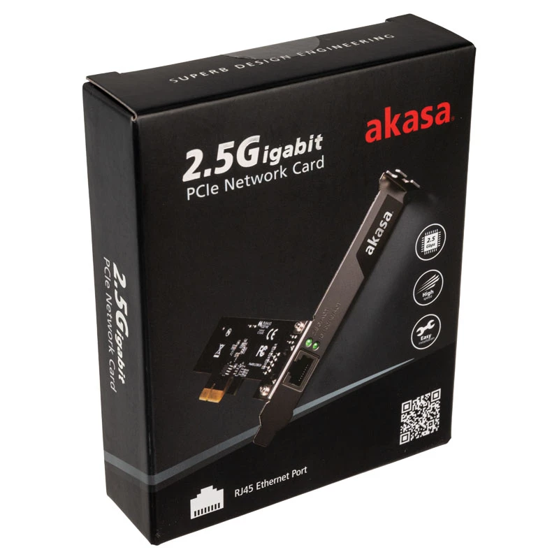 Akasa AK-PCCE25-01 - Wbudowana - Przewodowa - PCI Express - Ethernet - 2500 Mbit/s