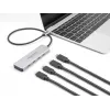 DeLOCK USB-C Hub 10 Gb/s 4 porty Aluminiowy Szary