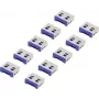 Renkforce USB Port Schloss RF-4695230 opakowanie 10 sztuk zestaw srebrno-niebieski RF-4695230 (RF-4695230)