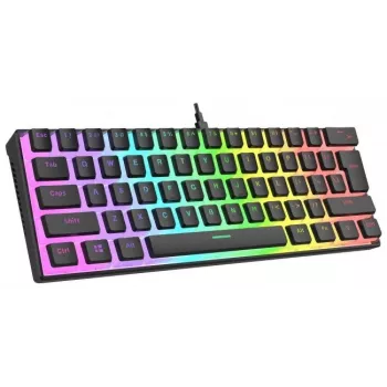 Klawiatura mechaniczna RAMPAGE RADIANT K11 RGB czerwony Czarny — przewodowa, podświetlenie RGB, pełnowymiarowy układ