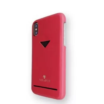 Tylna obudowa z slotem na kartę VixFox do iPhone XSMAX Ruby czerwony – ochronna obudowa tylna ze zintegrowanym slotem na kartę