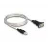 DeLOCK 63465 Kabel szeregowy Czarny Przezroczysty 1.8m USB Typ-A DB-9