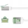 Goobay Ultra-Flexible CAT 8.1 Patch kabel cienki U/FTP Biały - extra-short plug 99.9% (74360)