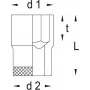 Impact Socket Gedore 6138270 Depth 105 mm Height 60 mm Weight 259 g
