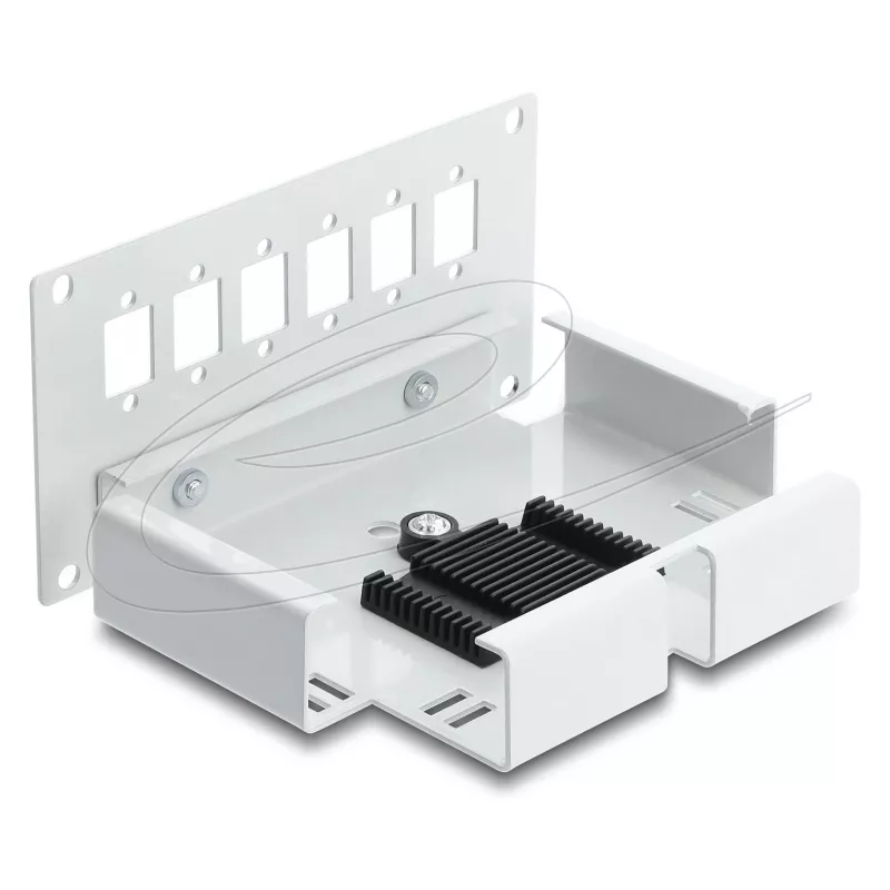 Patch panel DELOCK 6-portowy dla SC simplex lub LC duplex, metalowy szary, montaż na szynie DIN