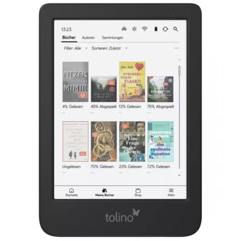 Czytnik e-booków Tolino shine color z ekranem dotykowym 16 GB Wi-Fi Czarny