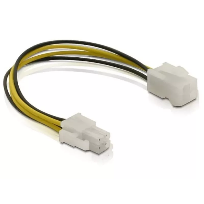Kabel zasilający P4 męski/żeński DeLOCK 82428 0,15 m