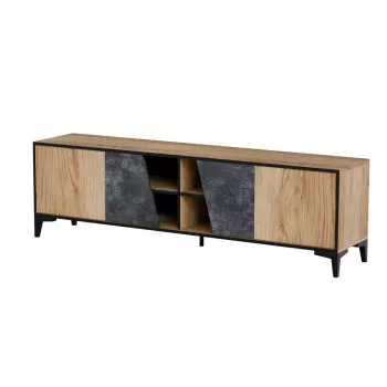 Cama 4D szafka RTV OVO 180x38xH53 dąb/beton