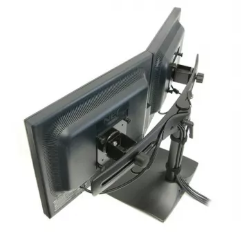 Ergotron DS100 - Podstawa - pozioma - dla 2 wyświetlaczy LCD - Aluminium, Stal - Czarny - Rozmiar ekranu: do 61 cm (do 24 cale)