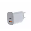 Universal charger 2x3A USB C + USB A Moc Delivery Biały
