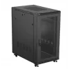 19-calowa szafa rack LANBERG FF01-6022-23B, 22U, 600×1000 mm, czarna, drzwi perforowane