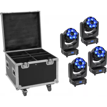 Oprawa oświetleniowa EUROLITE TMH-H240 Beam Wash Flower Effect 4x — efekt świetlny LED, kompaktowa jednostka