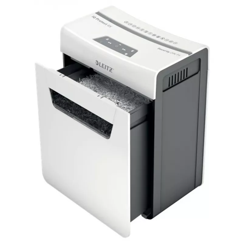 Leitz IQ Protect Premium Paper Shredder 8X P4, 4 x 40 mm, 14 L, 125 arkuszy, 55 dB, Dotykowe, 8 arkuszy
