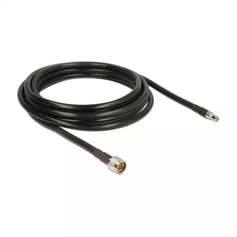 Kabel koncentryczny DeLOCK 5m RP-SMA CFD400 LLC400 czarny