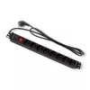 Qoltec 53996 Listwa zasilająca do RACK 19 | 1U | 16A | PDU | 8xFRENCH | 2m