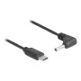 DeLOCK 85393 kabel zasilający Czarny 1,5 m USB C 3,5 x 1,35 mm