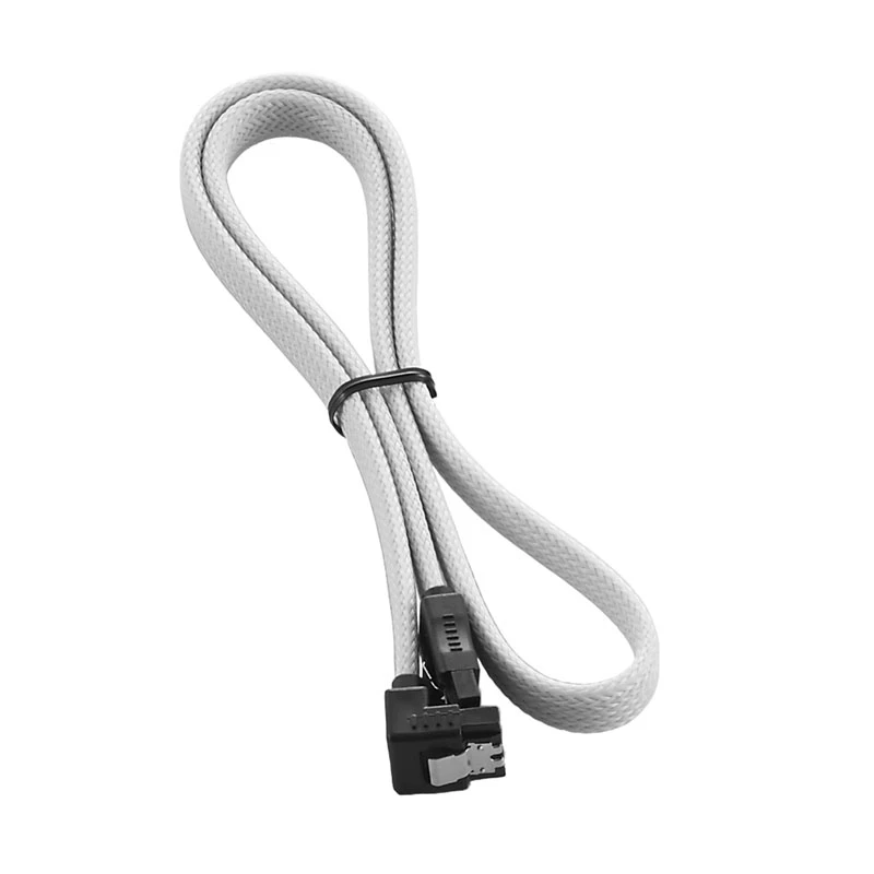 CableMod ModMesh - kabel SATA - Serial ATA 150/300/600 - SATA (W) kątowy do SATA (W) - 60 cm - biały (CM-CAB-RSAT-N60KW-R)
