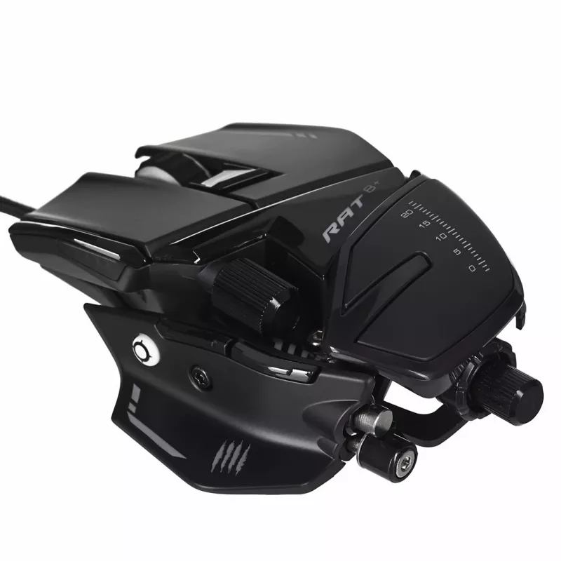 Mysz gamingowa Mad Catz R.A.T. 8+ — praworęczna, optyczna, 16000 DPI, 11 przycisków, USB Typ-A, 145 g