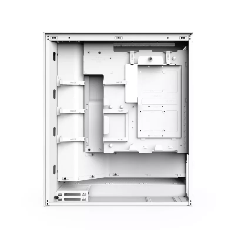 Obudowa PC NZXT H7 Flow RGB Midi Tower Biała — Szkło hartowane, EATX, Przód 3×120mm, USB-C