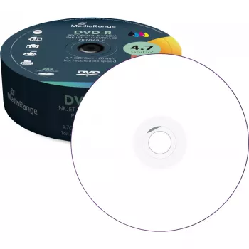 DVD-R MediaRange MR407 4,7 GB 16x Inkjet Printable 25 szt.