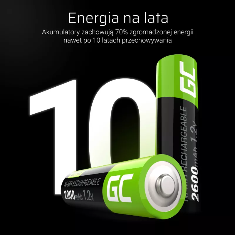 Akumulator zielony Cell GR02 — NiMH AA 1,2 V 2000 mAh, 2 szt.