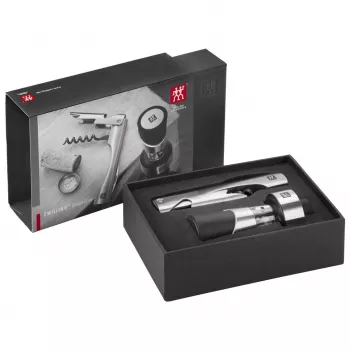 Zestaw narzędzi sommelierskich ZWILLING Sommelier — prostokątne etui 100×190×42 mm, 2 szt.