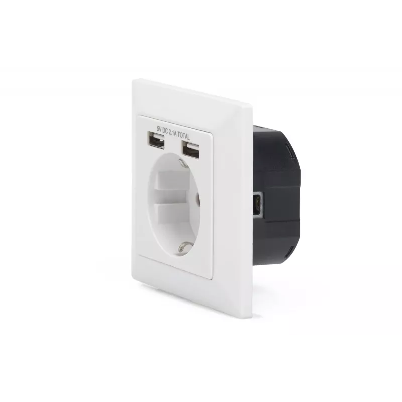 Gniazdo bezpieczne podtynkowe Digitus DA-70613 z 2 portami USB
